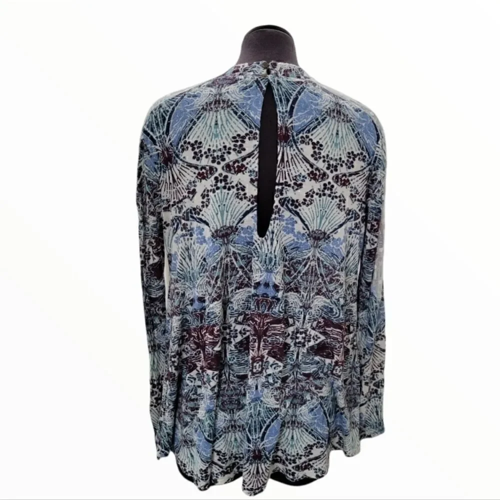 EC FREE PEOPLE NOUVEAU TULIP FRONT BOHO TOP SZ. L